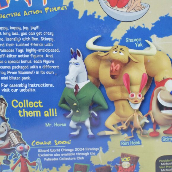 Ren and Stimpy Palisades Shaven Yak Figure Invisible Log Blammo 2004 BOX DAMAGE - Picture 16 of 16